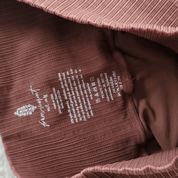 M/L Free People Good Karma Running Shorts and Square Neck Bra Set Violet Umber - Picture 4 of 14